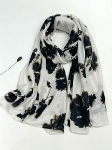 新款透气流苏披肩，优雅风格围巾，时尚女士真丝围巾，亮丽波点大围巾，多功能户外防晒沙滩披肩，头巾 - 彩色 - 查看 6