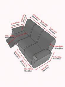 1 件防水弹力沙发套，纯色躺椅套，躺椅套家具保护套，适用于卧室办公室客厅家居装饰 - 棕色 - 查看 3