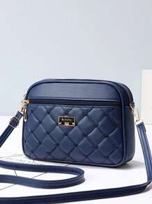 1个时尚别致的单肩包，黑色斜挎包，女士钱包，时尚简约相机包，做工精良，多层大容量收纳，可装化妆品、口红、钱包，休闲时尚手机包，可爱手提包，肩带小方包，PU皮革多拉链包，日常百搭，旅行必备，新颖日常多场景小方包