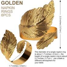16pcs Gold Napkin Rings And 8pcs Satin Napkins Set, Smooth Fabric Napkins And Napkin Holders For Party, Personalized Napkins For Bridal Wedding, Banquet, Christmas (Red, 17" X 17") - Multicolor - View 5