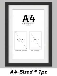 A3/A4/A5 Classic Picture Frames For Wall/Desktop, Matte Black/White/Light Wood Grain, Versatile Document Frame, Faux Wood