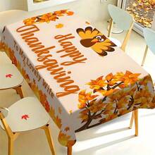 1/20 piezas Mantel de Acción de Gracias de otoño, hoja de arce amarilla clásica, mantel de otoño con patrón de pavo lindo, decoración de Acción de Gracias, fiesta de cosecha y estilo rural, adecuado para cocina, comedor, restaurante, decoración interior y exterior - Multicolor - Ver 14