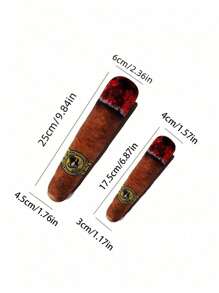 1pc Random Color Interactive Dog Doll, Plush Squeak Chew Cigar Design Doll, Creative Chewing Doll Suitable For Small To Medium Dogs - Cute Plush Gift For Dog Birthday - Multicolor - View 13