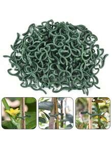 100/200Pcs Horticultural Clips Butterfly Clasp Plant Garden Fixing Clips 3 Sizes Planting Support Grippers Great For Flower Vine&Vegetable Lever Loop Clamp Holding Stems,Ties For Vines,Flowers&Vegetables,Garden Grid Holders For Secure Stem Clamping - Green - View 13