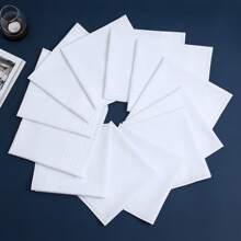 3/6pcs Premium White Handkerchiefs, Soft Polyester Fabric Handkerchiefs, Absorbent & Breathable Handkerchiefs, Suitable As Birthday Or Holiday Gifts