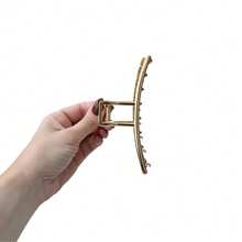 Large Metal Piranha In Gold And Silver, Various Models, Hair Clip, Hairstyle - 型號3 - 查看 3