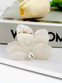 1 件可爱蝴蝶波西米亚醋酸纤维闪亮水钻三角形发夹，简单多彩的发夹，适合夏季、春季、秋季、冬季、返校、日常旅行、聚会、海滩派对、佩戴发饰时尚爪夹女士发夹女士发夹优雅发夹秋季配饰