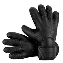 1 Pair Black Soccer Goalkeeper Gloves, Adult Professional Finger Protection Grip Gloves, Anti-Slip, For Training
