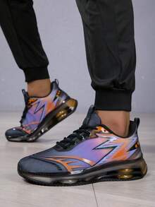 男士气垫系带运动鞋 - 运动鞋 - 减震透气 - 适合跑步、篮球、健身