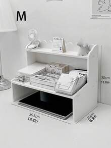 1 Miếng Trắng Bàn làm việc Cái giá Đối với Phòng ngủ , Phòng khách , Học tập , Văn phòng , Ký túc xá , Hoàn hảo Đối với Sách , , Máy tính , Và Bức tượng nhỏ - trắng - Xem 8