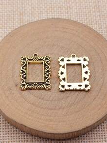 10pcs/Bag 20x15mm Retro Rectangle Photo Frame Charms Pendant For DIY Jewelry Making Accessories Jewelry Findings DIY Necklace Making DIY Keychain Making Handmade Craft - Photo Frame - View 5