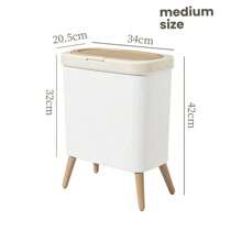 1 件家用垃圾桶，带拉出式设计，时尚便携，适用于客厅、厨房和浴室，大尺寸带盖，防臭，高品质触感，完美的家居礼物、万圣节礼物、厨房礼物