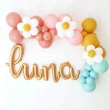 16 Cursive Letter Balloons, Script Letter Balloons, Custom Name Balloons, Custom Letter Balloons, Custom Phrase Balloons, Personalized BirthdayDefault Golden Balloon - Rose Gold - View 7