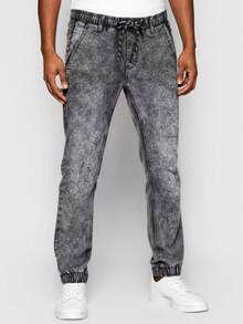 Herren Graue Jeans - Slim Fit Graue Jeans - Jeans mit elastischem Bund in Grau - Stretch Denim Jeans - Graue Jeans - Herren Denimhosen - Vielseitige Jeans für alle Jahreszeiten - Jugendliche Lässig Hosen, Streetwear Stil, Bequem & langanhaltend, Hochgeschnittene Jeans, Business Lässig Denimhosen, Beine schmeichelnde Herrenhosen