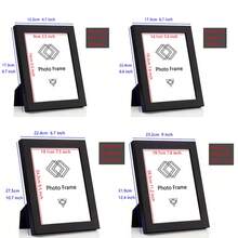 Bộ 3/5/10 khung ảnh gỗ treo tường khổ A4 10x15 15x20 20x25 Khung ảnh để bàn và treo tường, trang trí ảnh, quà tặng kỷ niệm - màu đen - Xem 9