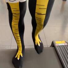 1/2 pares de calcetines sobre la rodilla con diseño de garra de pollo, unisex y divertidos. Calcetines únicos aptos para uso diario, deportes, reuniones, Y2K, calcetines acogedores