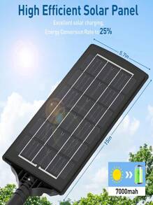 1pcs Commercial Street Solar Large Street Lamp, 504LED Lamp Beads 6-Cell Double-Row High-Brightness 4500mah, Automatic Sensor Switch From Dusk To Dawn, Outdoor Solar Sensor Floodlight With Motion Sensor And Remote Control, Suitable For Home Parking Lot Lights, Commercial Street And Sports Field Solar Street Lamps