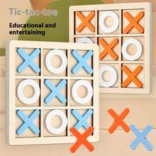 1 件 2025 新款 XO 国际象棋木制数字双人游戏，家庭互动玩具，适合节日、生日、完美礼物 - 彩色 - 查看 2