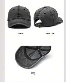 1 Unisex Printed Trucker Hat, Baseball Cap, Sun Hat, Dad Hat, Suitable For Daily Use, Outdoor Travel, Hiking, And Mountain Climbing. It Provides Sun Protection For Both Men And Women In Summer, Has A Casual Style, Is Suitable For Traveling, And Is Stylish And Versatile. It Is A Unisex Adjustable Hat. When You Put It On, It Combines The Cowboy Style, Dad Vibe, And Fun Style. It Can Be A Trucker Hat, Baseball Cap, Or Sun Hat. It Is Made Of 100% Cotton, Adjustable, And Slightly Elastic. It Is Suitable For Band Activities And Travel Scenes, Integrating Fashion And Functionality. It Has Multiple Functions, Can Protect From The Sun, Is Suitable For Young People To Wear, And Is Also Suitable For Making An Appearance At Birthday Parties. It Also Has A Y2K Style. - 黑色 - 查看 7