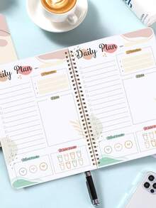 Trees Weekly Notebook Undated Goals Planner To Do List Notepad With Habit Tracker, To Do List, Goals, Daily Schedule For School Office Home Supplies Back To School Supplies Office Supplies - Multicolor - View 3