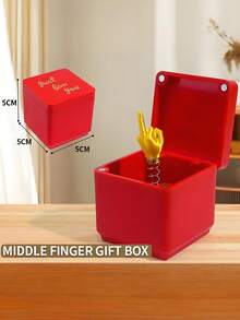 惊喜礼盒，完美的恶作剧手形弹出式礼物，成人礼盒，新奇有趣的圣诞恶作剧中指手形雕像，为您的母亲、父亲、妻子、女友、男友、丈夫或朋友的生日、派对或休闲聚会增添趣味，用这款迷人又奇特的礼盒增添惊喜、欢乐、恶作剧、趣味礼物，母亲节毕业礼物
