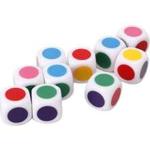 6/12pcs Colorful Acrylic Dice Set - Perfect For Group Games And Brain Teasers, Durable Material - Multicolor - View 3