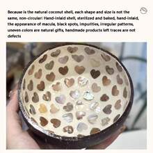 1pc Coconut Shell Candy Bowl Holder, Decorative Salad Bowl - Natural Coconut Shell Bowl Storage Bowl - Candy Container Nut Rack, School Supplies, Back To School - Brown - View 10