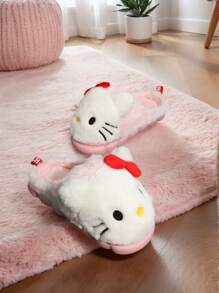 Sanrio Sanrio Hello Kitty Cartoon Sanrio Hello Kitty Cartoon Plush Slippers,Furry Slippers,Fluffy Slippers For Child & Youth & Girl - Cozy & Warm, Cartoon Shoes, Non-Slip Sole With Cute, Sanrio Characters Hello Kitty, Cinnamoroll Designs - Perfect For Indoor Lounging For Winter For Child & Youth & Girl - Cozy & Warm, Cartoon Shoes, Non-Slip Sole With Cute, Sanrio Characters Hello Kitty, Cinnamoroll Designs - Perfect For Indoor Lounging For Winter