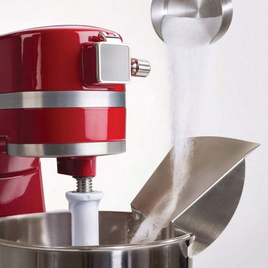 Stainless Steel Pouring Chute Attachment For KitchenAid Stand Mixers - Dishwasher Fits Tilt-Head & Bowl-Lift, Essential Baking Tool For Mess-Free Efficient Pouring - 銀色 - 查看 1