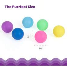 Interactive Pet Toy Sets For Dogs Tower Of Tracks Replacement Balls 6Pack Lightweight Cat Toy Balls For Track Toys Multicolored Plush Pet Toy Sets For Cuddling - 替換球 - 查看 5