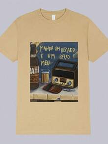 Leo Magalhaes Sertanejo Goiania Goias Beer Music Table Bar T-Shirt 100% Cotton Unisex Plus Size Male Female Streat Streatwear Immediate Shipping - 米色 - 查看 2