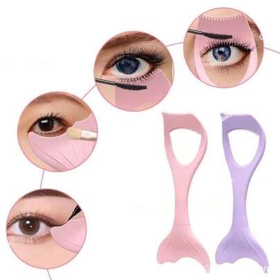 Protetor De Silicone Para Aplicação de Mascara de Cílios Delineador e Sombra nos Cílios