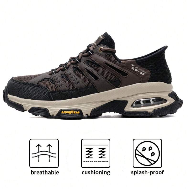 Skechers 男士缓震透气运动鞋，城市户外徒步跑步鞋 237322C