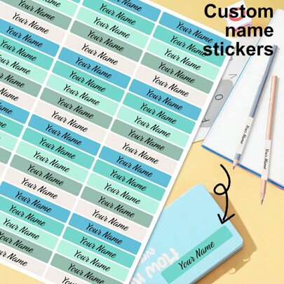 Custom Name Stickers Dedicated To Educational And Office Tools: Enhance Learning, Work, And Creative Experiences - Essential For Academic Students, Dedicated Employees, And Artistic Professionals. Personalized Labels, High-Quality Stickers, And Stationery Organizing Supplies.