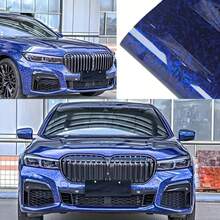 1 Roll Premium Blue Floral Carbon PVC Vinyl Protective Film For Cars - Heat Resistant, Waterproof, Anti-Slip, UV Resistant - one-size - View 3