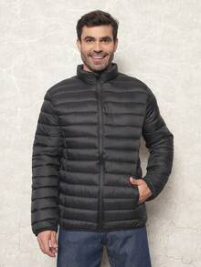 Bobojaco Men's Nylon Puffer Jacket Winter Fashion - Black - View 5
