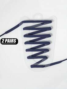 120厘米长户外运动鞋椭圆形鞋带，时尚百搭跑鞋纯色鞋带，经典百搭编织涤纶鞋带，2双鞋带