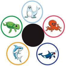 Set de 5 pegatinas termocromáticas de colores de dibujos animados para niños, pegatinas de entrenamiento para ir al baño resistentes al agua que cambian de color para niños y niñas - Multicolor - Ver 17