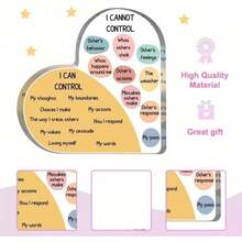 Things I Can Control Mental Health Decor, Acrylic Heart Gifts Mindfulness Decor For Therapy Office, School Counselor Sign Therapist Office Art Decorations For Therapist Office Living Room Bedroom - 1pc - 查看 5