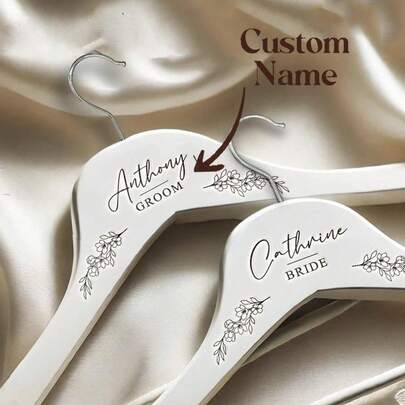 Personalized Wedding Hangers - Personalized Wedding Hangers - Wedding Hanger - Wooden Engraved Hanger - Bridal Dress Hanger