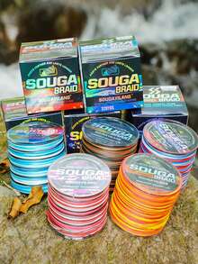 SOUGAYILANG 4 股 PE 编织鱼线 - 300 米多色迷彩 | 主线，适合冲浪、海钓，馈赠佳品：适合父亲节、圣诞节或生日等场合的钓鱼者 - 粉色 - 查看 9