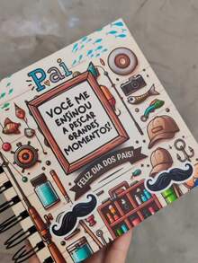 Mini Scrapbook Album For Pasting Photos Gift For Father - Multicolor - View 1