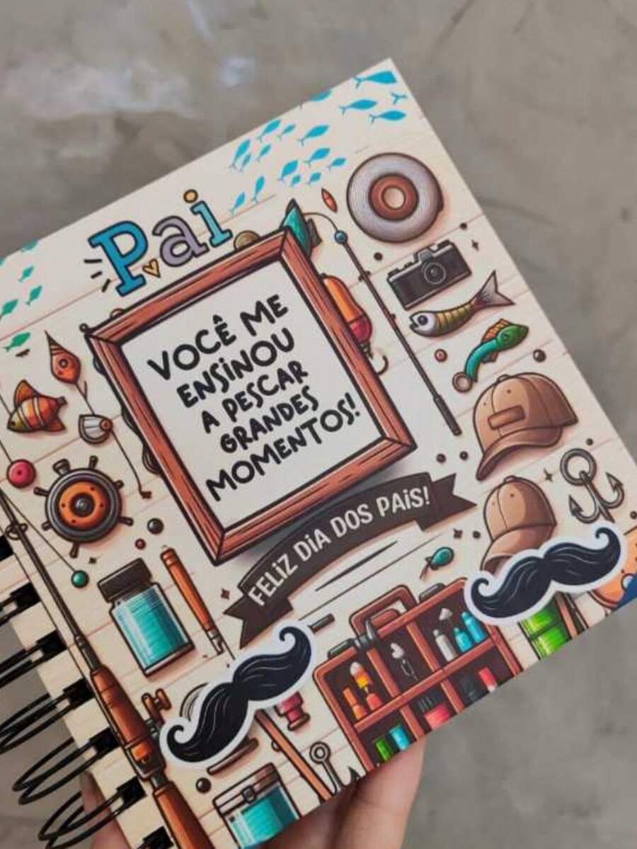 Mini Scrapbook Album For Pasting Photos Gift For Father - Multicolor - View 1