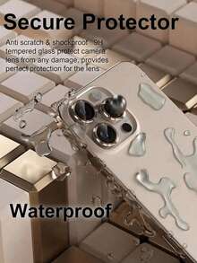 3片装超清钢化玻璃摄像头镜头保护膜，兼容 17/17 Pro/17 Pro Max、16/16e、16 Pro/Pro Max、15 Pro Max、15 Pro、15 Plus、15、14 Pro Max、14、14 Pro、14 Plus、13、13 Pro Max、11、12 - 表面光滑，粘性强，带金属环盖 - 金色 - 查看 5