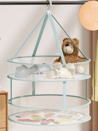 1 Stück Doppelschicht Faltbarer Trockenständer, hilfreiche Wäsche-Trocknungshilfe. Geeignet zum Trocknen von kleinen Artikeln, Pullovern, bietet große Kapazität. Atmungsaktives Mesh, flaches Trocknen um Verformung und Verwicklung zu verhindern. Separate Fächer für Unterwäsche, Socken, Pullover. Faltbares, platzsparendes Design für Balkon oder Innenraum. langanhaltend, hochwertiges Material mit hoher Tragfähigkeit. Mühelose Trocknungslösung, unverzichtbarer Haushalts-Trockenständer zur Verbesserung der Lebensqualität.