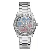 Guess Ladies' Quartz Watch, Stainless Steel Case, Stainless Steel Strap, Quartz Movement, Waterproof, Suitable For Daily Gatherings And Other Occasions W1201L1 - Silver - View 1
