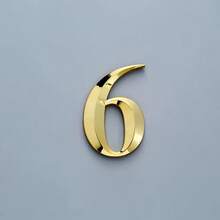 金色 3D 浮动自粘门牌号贴纸 0-9 – 防锈树脂邮箱号码，适用于家庭、办公室和酒店房间 – 易于安装，无需布线