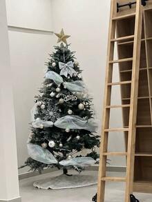 Christmas Tree Decorations Ribbons, Christmas Creative DIY Scene Decor PP Net Bow Hanging Accessories, Suitable For Christmas Tree Decoration, Gift Packaging, Flower Packaging