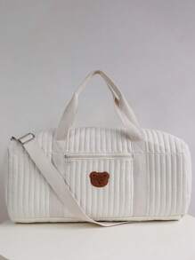 1 件米色大容量刺绣产妇医院包、单肩尿布包 - 米色 - 查看 21