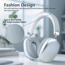 Gerripuer 可折叠无线游戏耳机，立体声耳机，长续航头戴式耳机，适合游戏、听音乐、日常使用、旅行、健身或户外活动、工作或学习，也是一份很棒的礼物。 - 銀色 - 查看 3